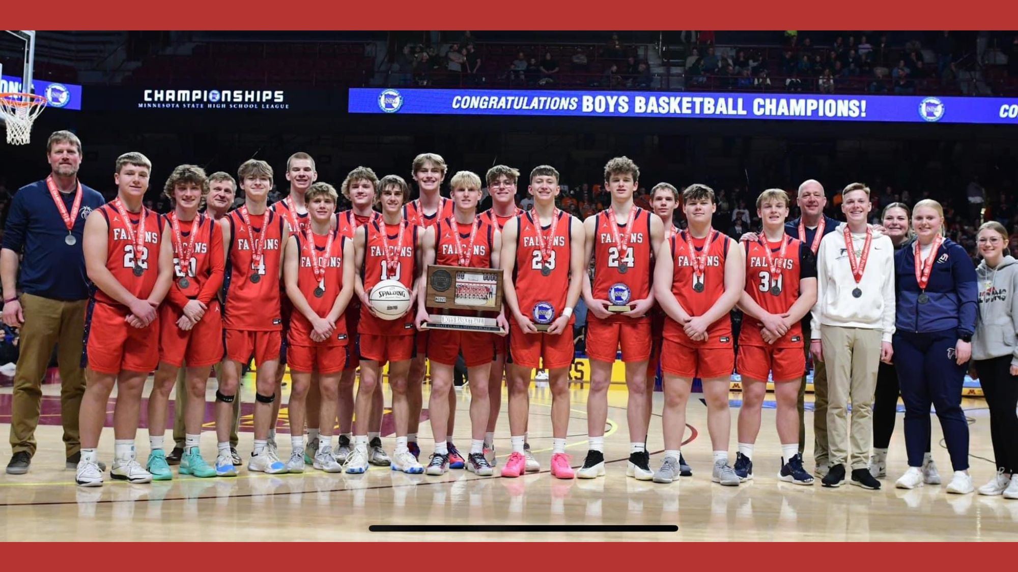 Falcon Boys earn Second Place in MN State Class A Tournament!