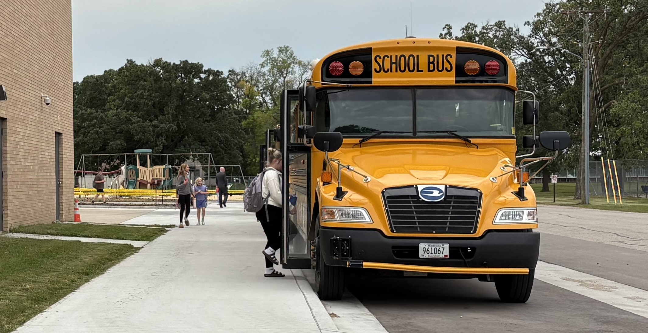 The new bus drop off!