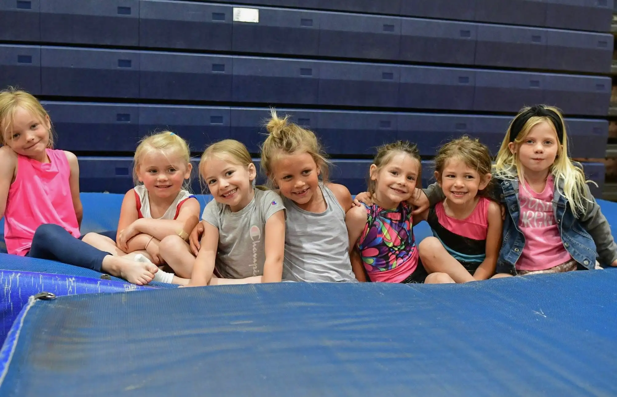 Kids in Summer Rec gymnastics