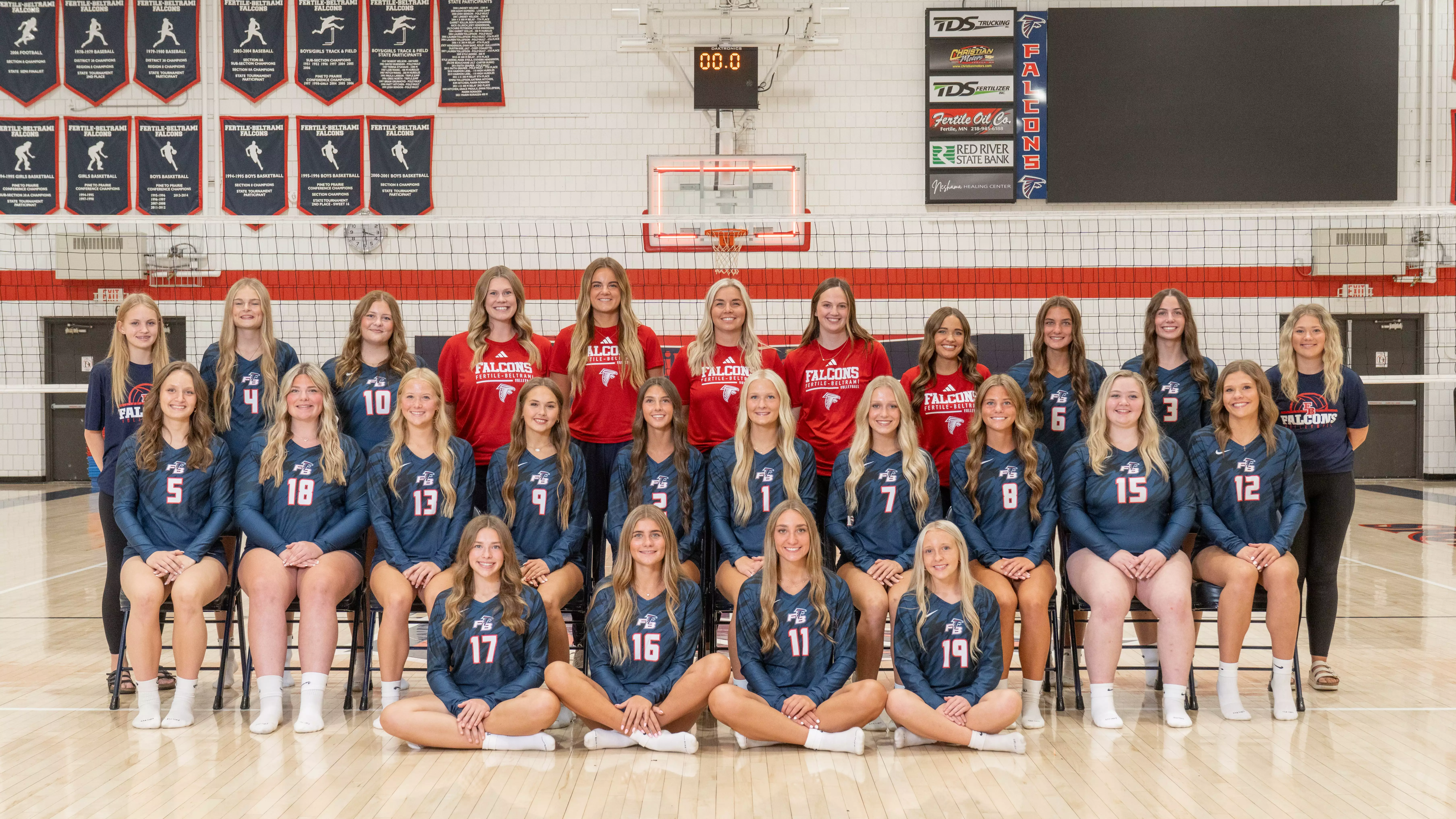 Fertile-Beltrami volleyball team photo